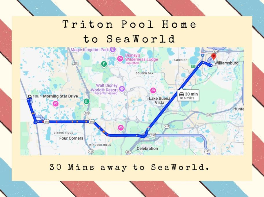 Triton Vacation Pool Home Near Disney Orlando Kültér fotó