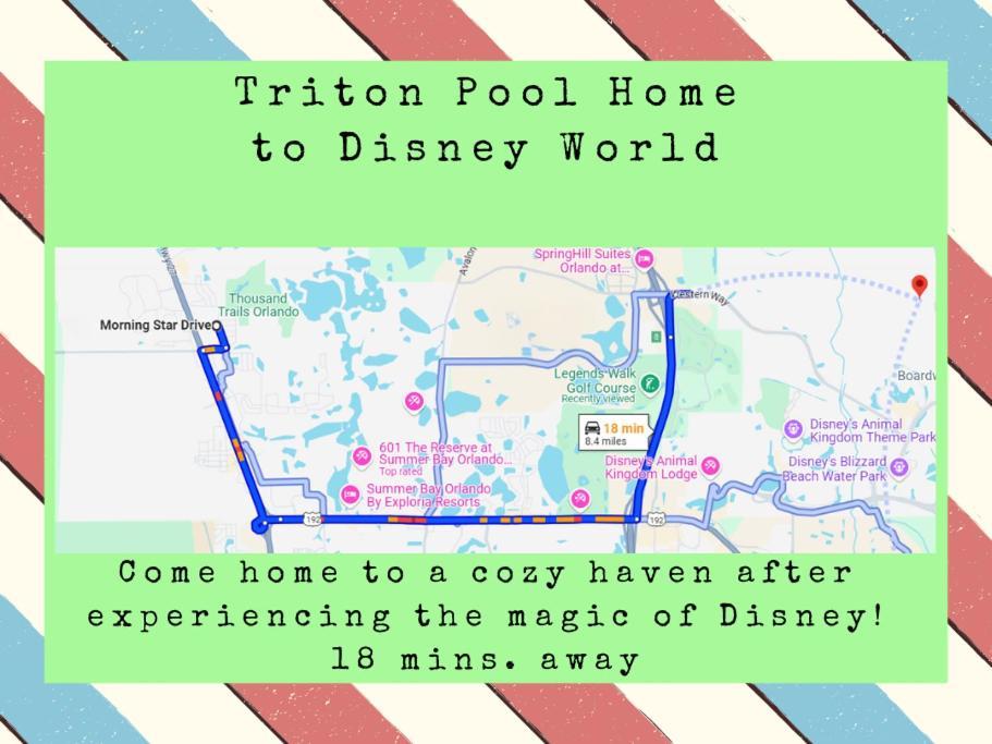 Triton Vacation Pool Home Near Disney Orlando Kültér fotó